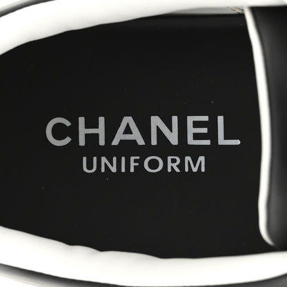 Chanel Calfskin CC Mens Uniform Sneakers 46 Black 7 of 10
