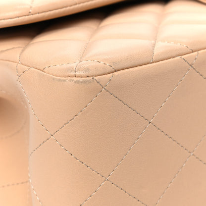 Chanel Lambskin Quilted Jumbo Double Flap Beige 6 of 10
