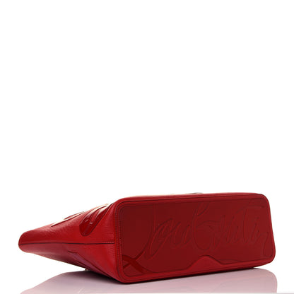 Christian Louboutin Calfskin Patent Logo Spikes East West Cabata Tote Red 4 of 16