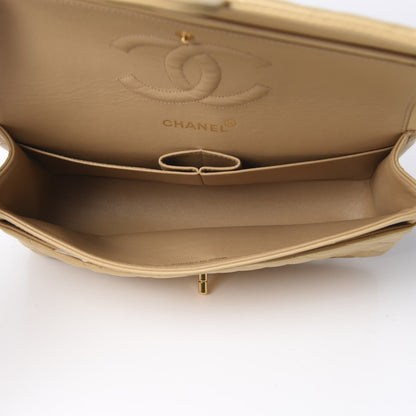 Chanel Lambskin Quilted Medium Double Flap Beige 4 of 16