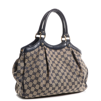 Gucci Monogram Medium Sukey Tote Navy 3 of 7