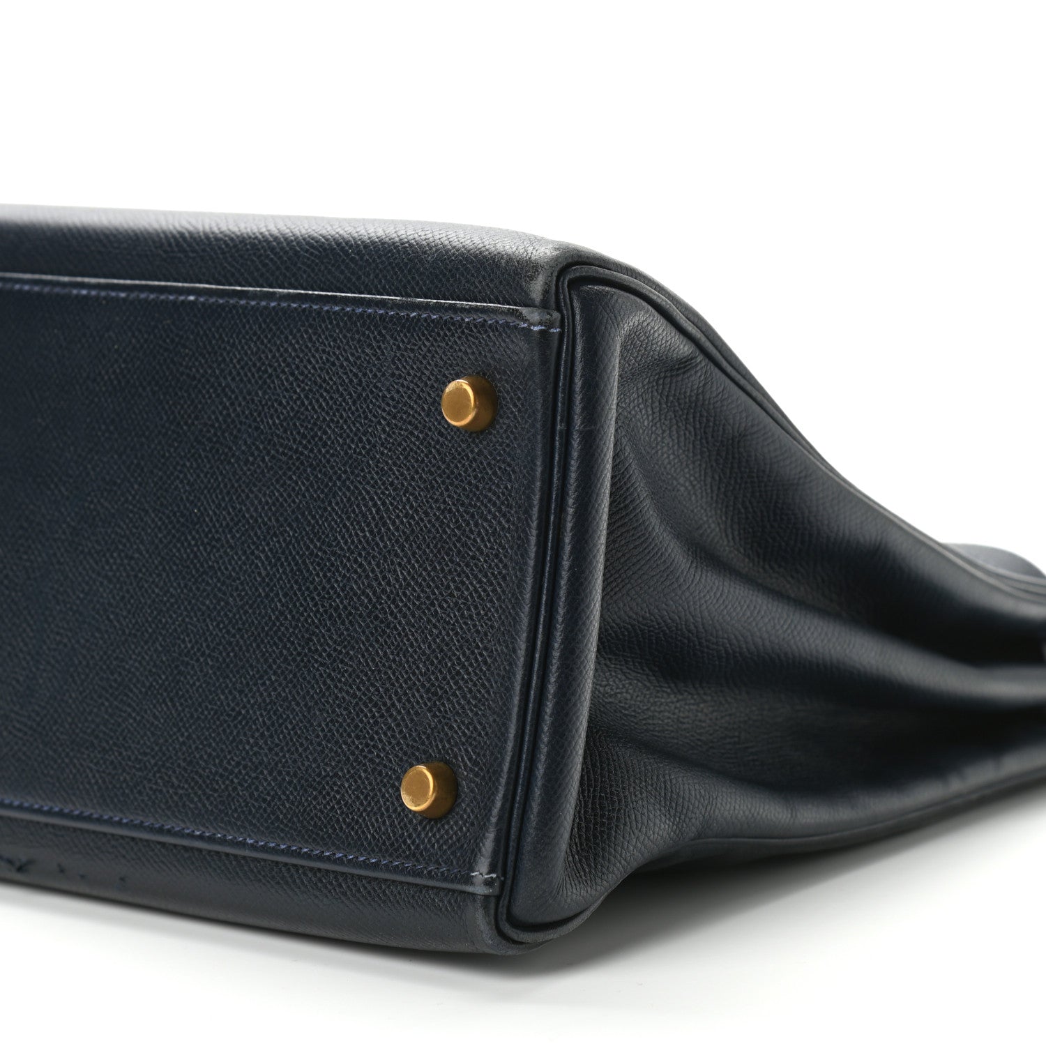 Hermes Courchevel Kelly Retourne 35 Bleu Marine 8 of 15