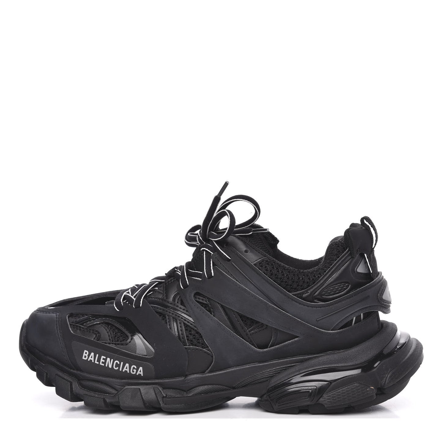 Mesh Nylon Track Sneakers 40 Black