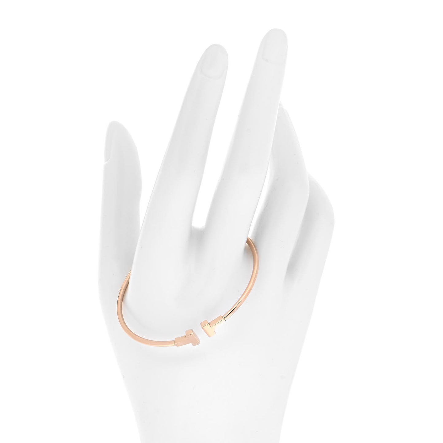 18K Rose Gold Narrow T Wire Bracelet