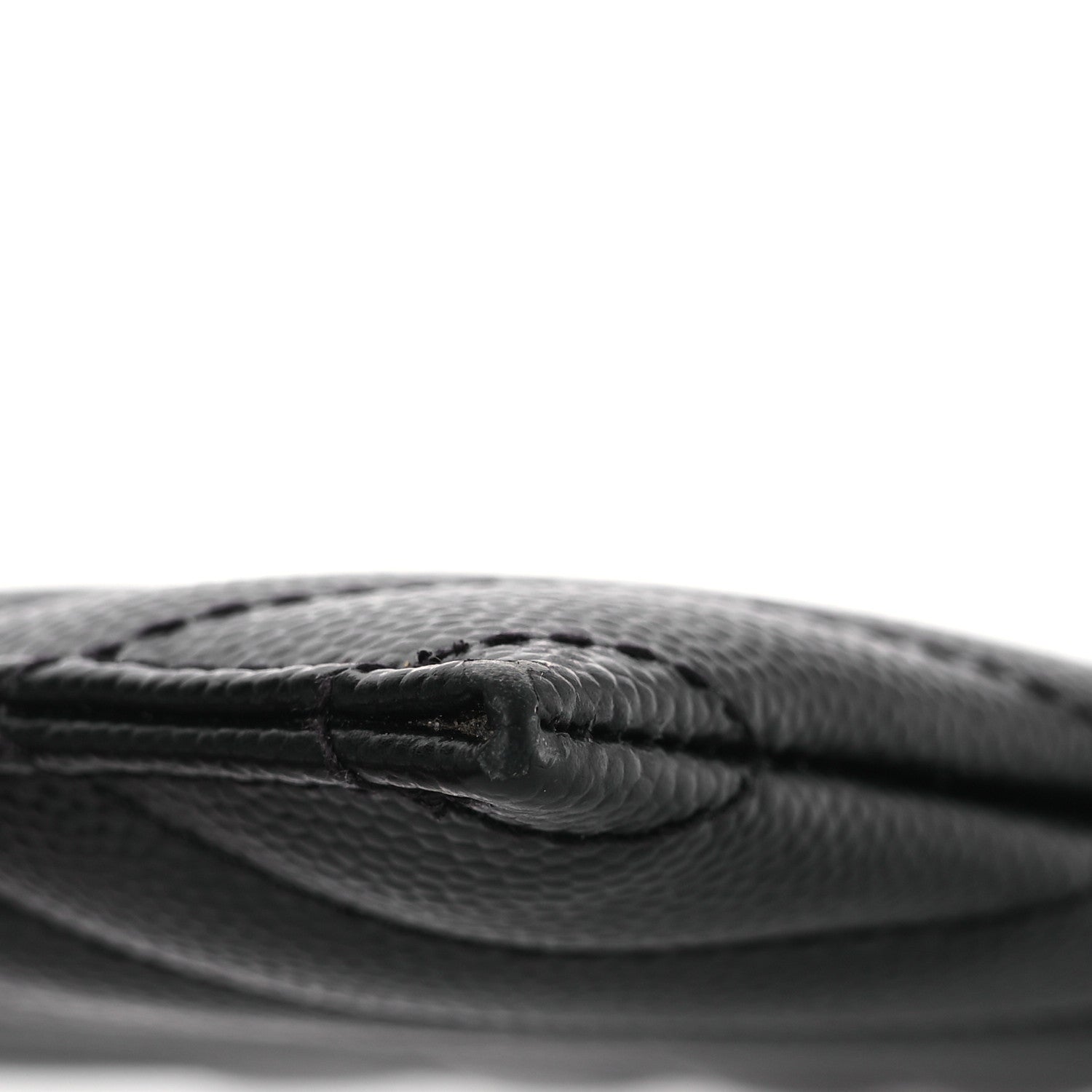 Saint Laurent Grain De Poudre Chevron Monogram Bill Pouch Black 13 of 14