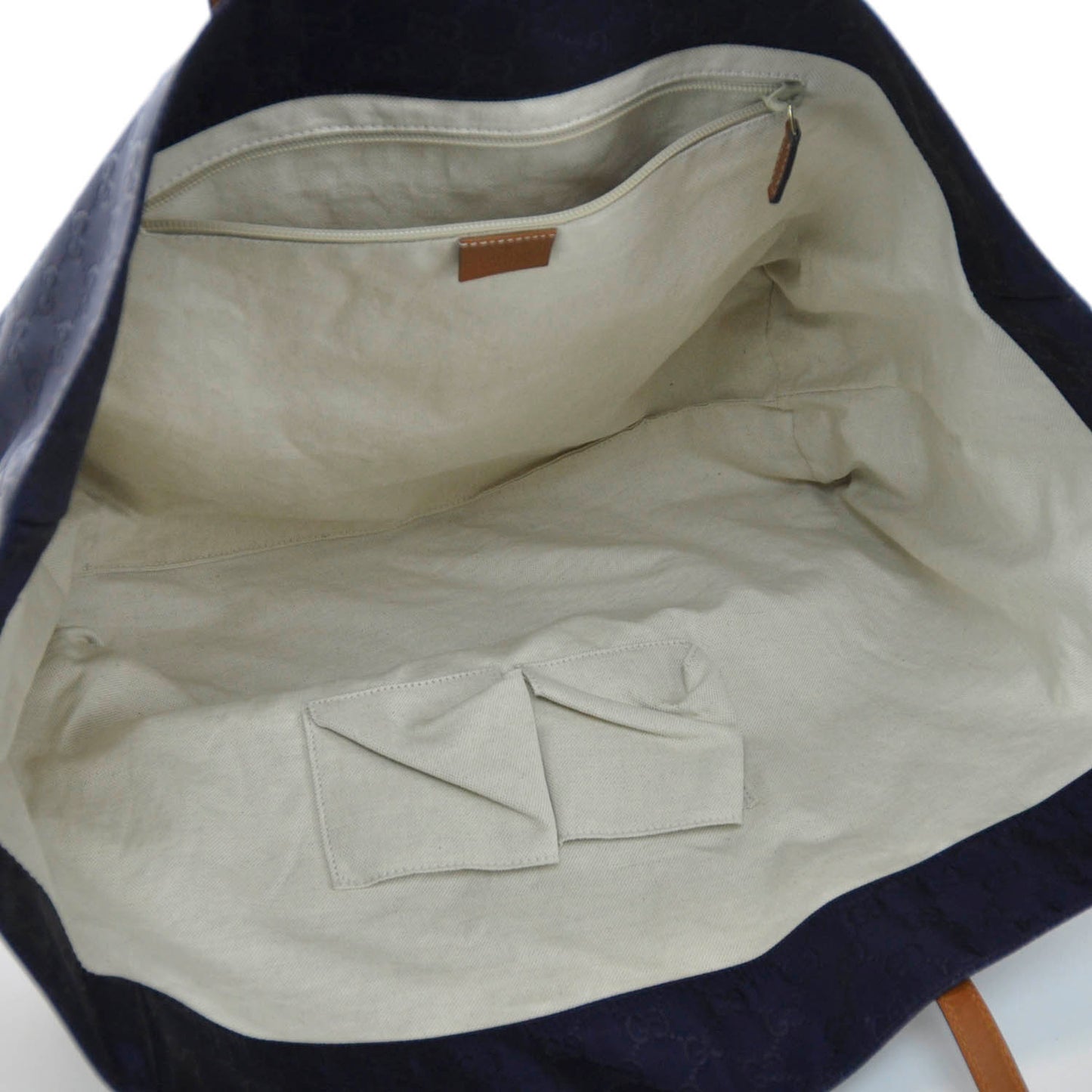 Nylon Monogram Large Tote Blue