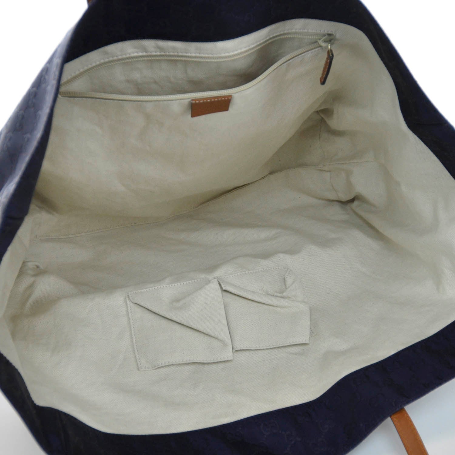 Gucci Nylon Monogram Large Tote Blue 6 of 8