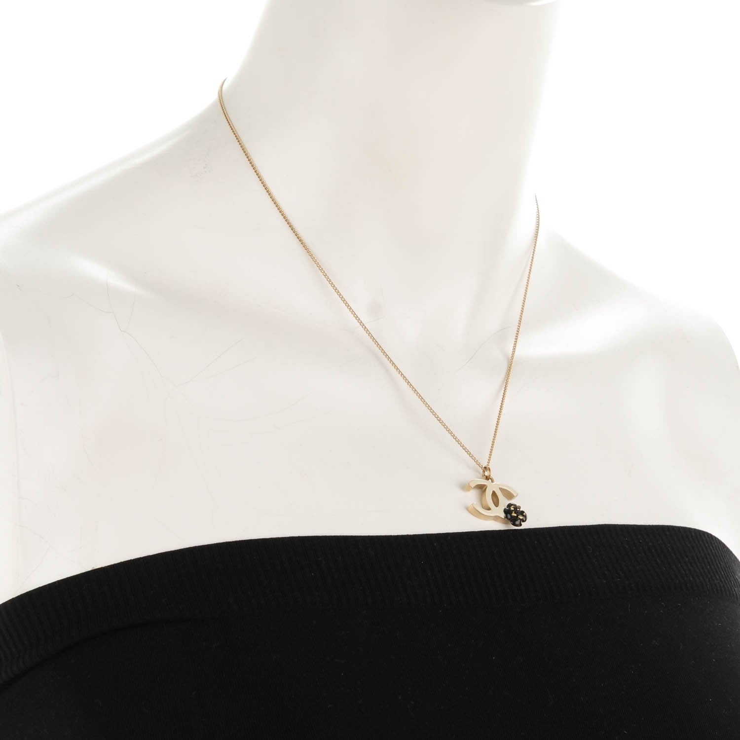 Chanel Enamel CC Camellia Necklace White 2 of 4