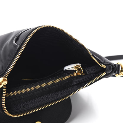 Prada Tessuto Nylon Saffiano Crossbody Bag Black 5 of 10
