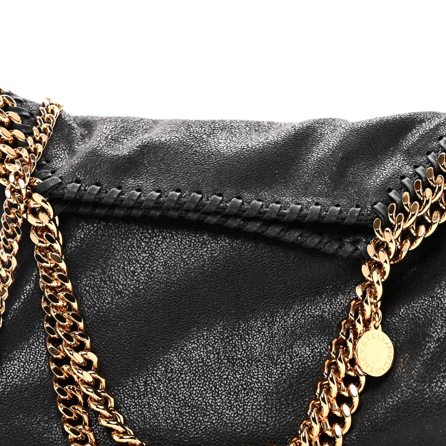 Stella McCartney Shaggy Deer Mini Falabella Fold Over Tote Slate 7 of 9
