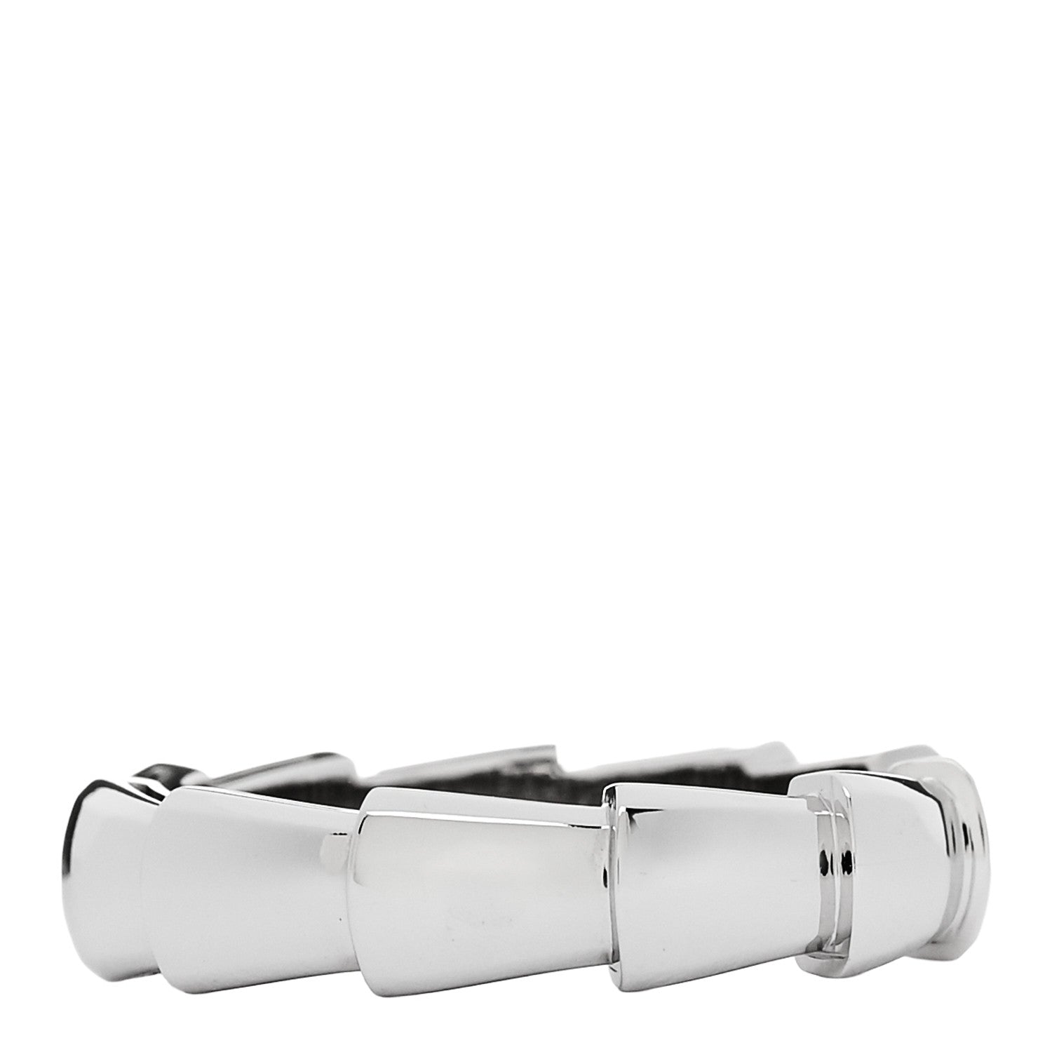 Bulgari 18K White Gold Serpenti Viper Thick Wedding Band Ring  56 7.5 1 of 6