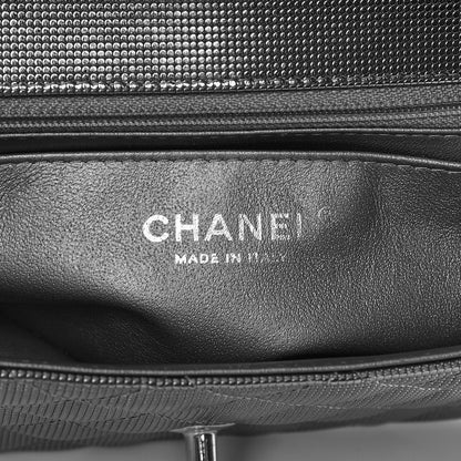 Chanel Metallic Calfskin Quilted Pixel Effect Mini Rectangular Flap Silver 6 of 7