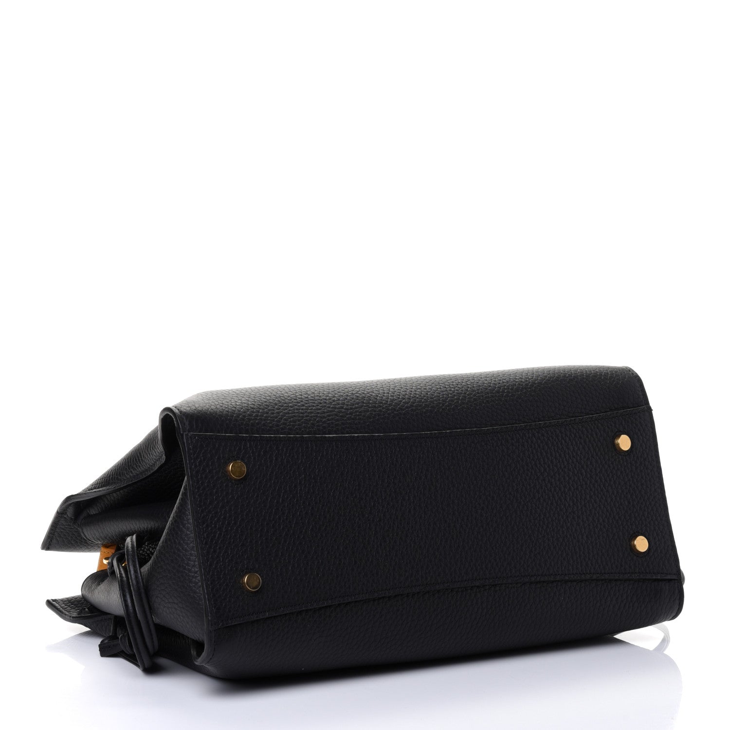 Mulberry Heavy Grain Iris Tote Black Deep Amber 3 of 4