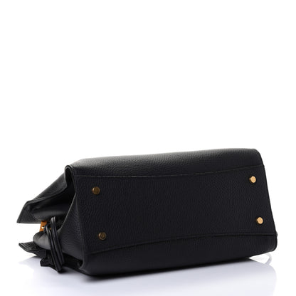 Mulberry Heavy Grain Iris Tote Black Deep Amber 3 of 4