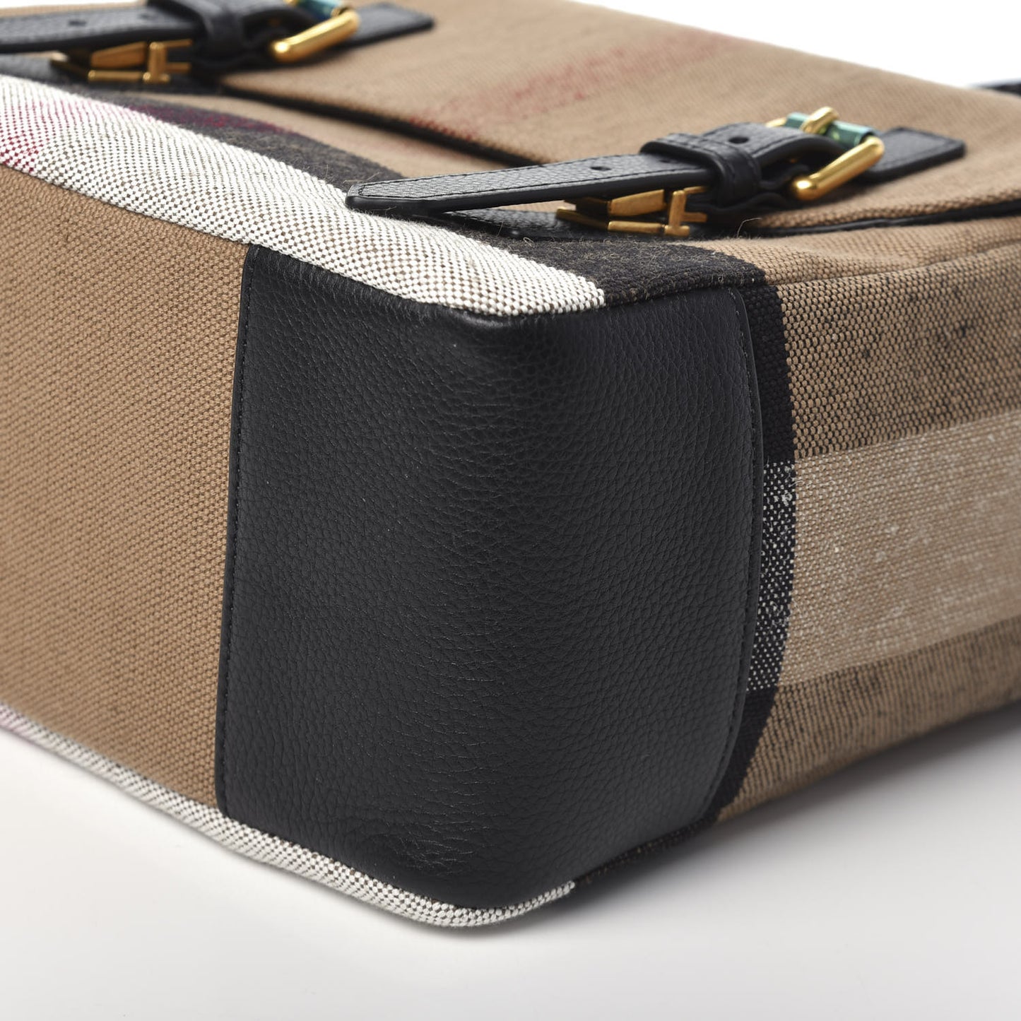 Canvas Mega Check Large Baildon Messenger Bag Black