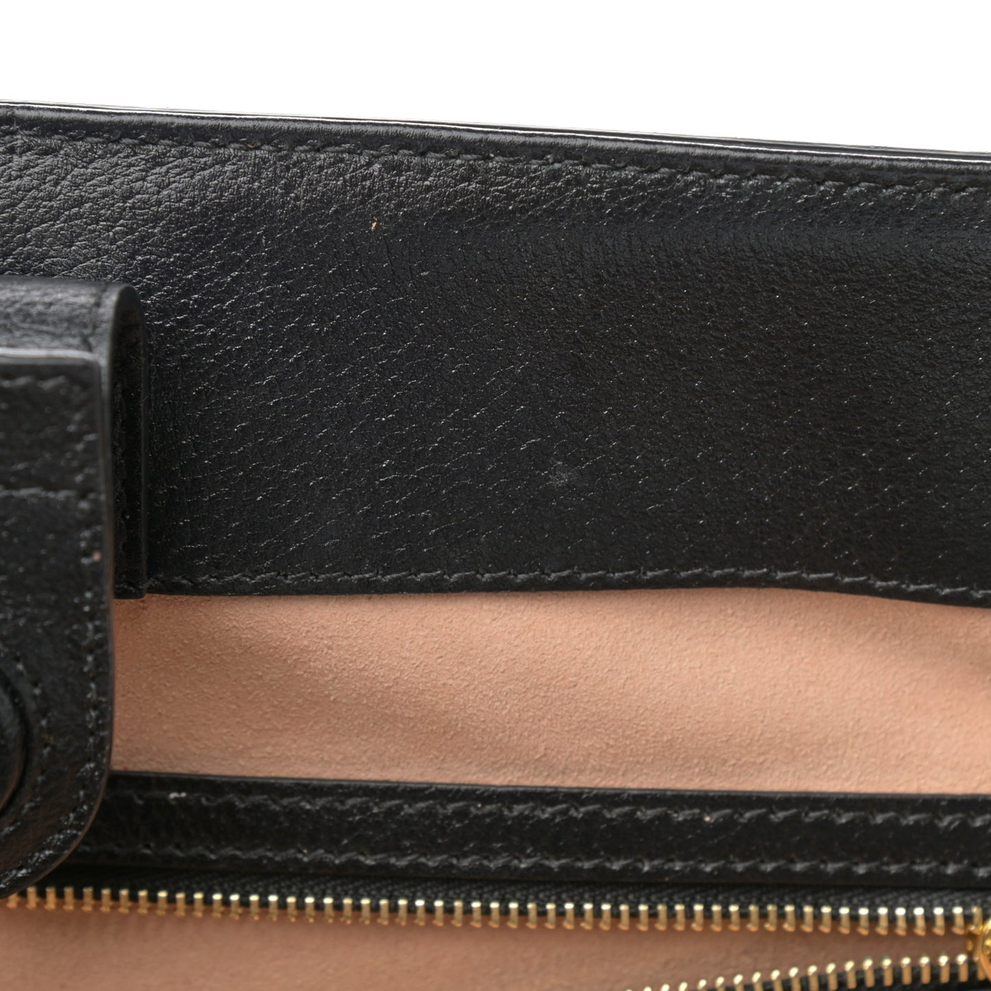 Textured Calfskin Web Medium Ophidia Shopping Tote Black