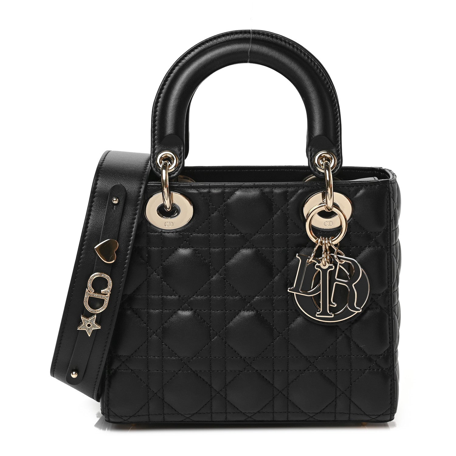 Christian Dior Lambskin Cannage Small My ABCDior Lady Dior Black 1 of 8