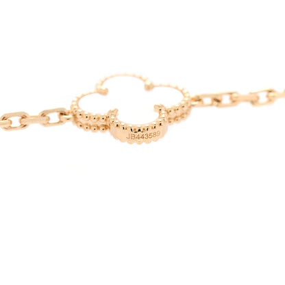 Van Cleef & Arpels 18K Yellow Gold Mother of Pearl 10 Motifs Vintage Alhambra Necklace 5 of 5