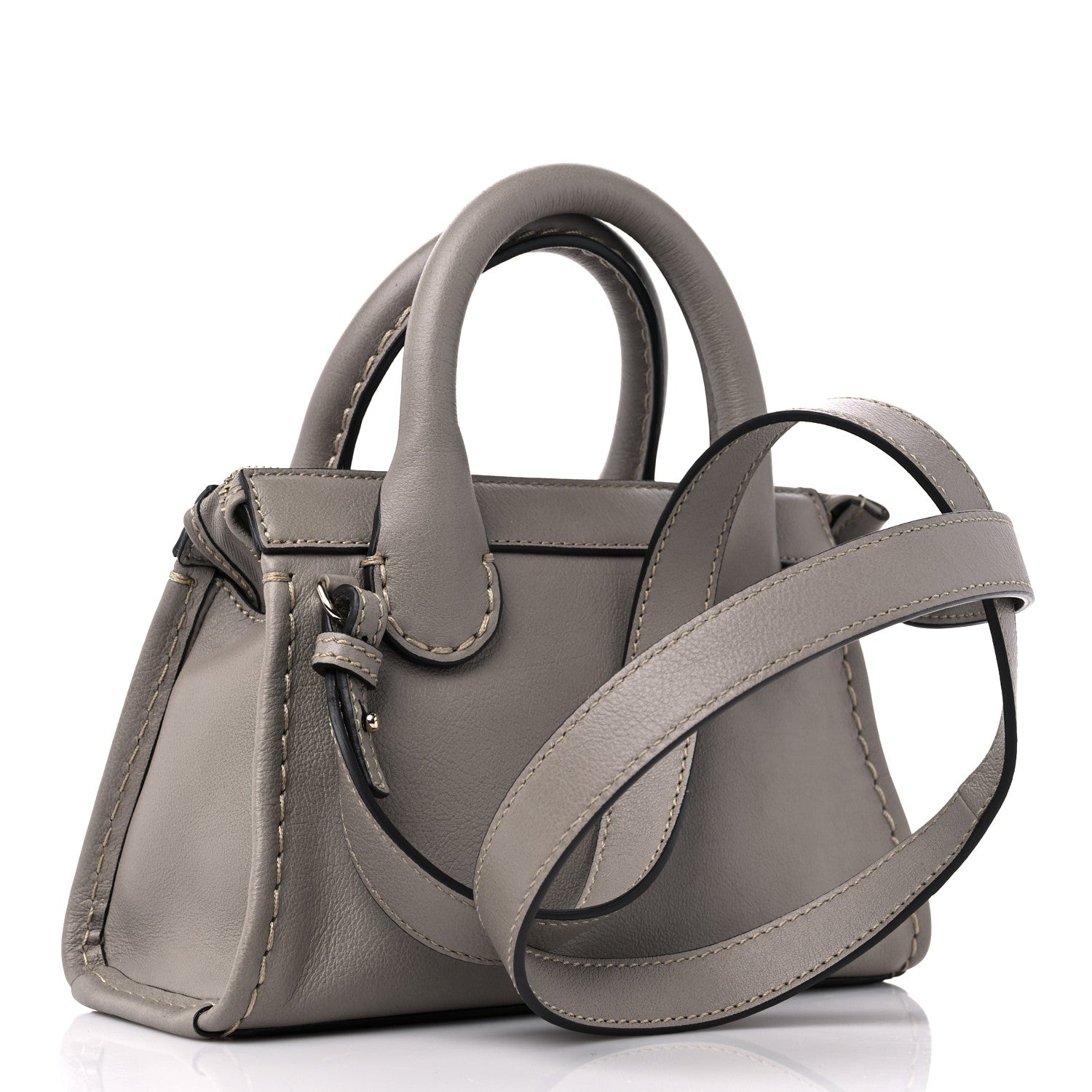 Chloe Buffalo Mini Edith Bag Cashmere Grey 3 of 15