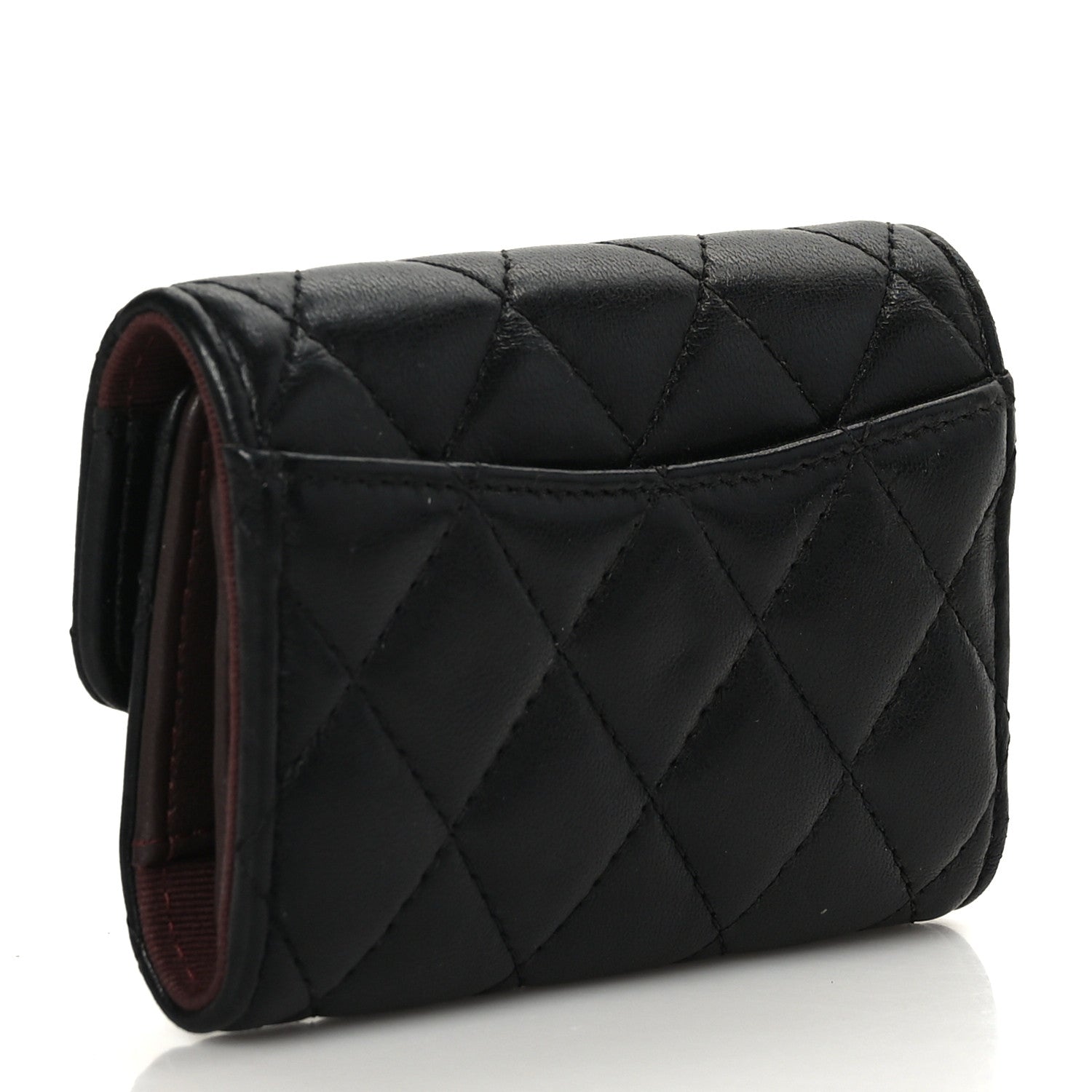 Chanel Lambskin Quilted Classic 4 Key Holder Wallet Black 3 of 8