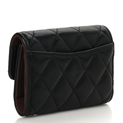 Chanel Lambskin Quilted Classic 4 Key Holder Wallet Black 3 of 8