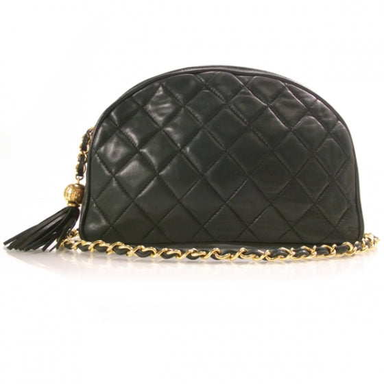 Chanel Lambskin Tassel Bag Dark Green 1 of 11