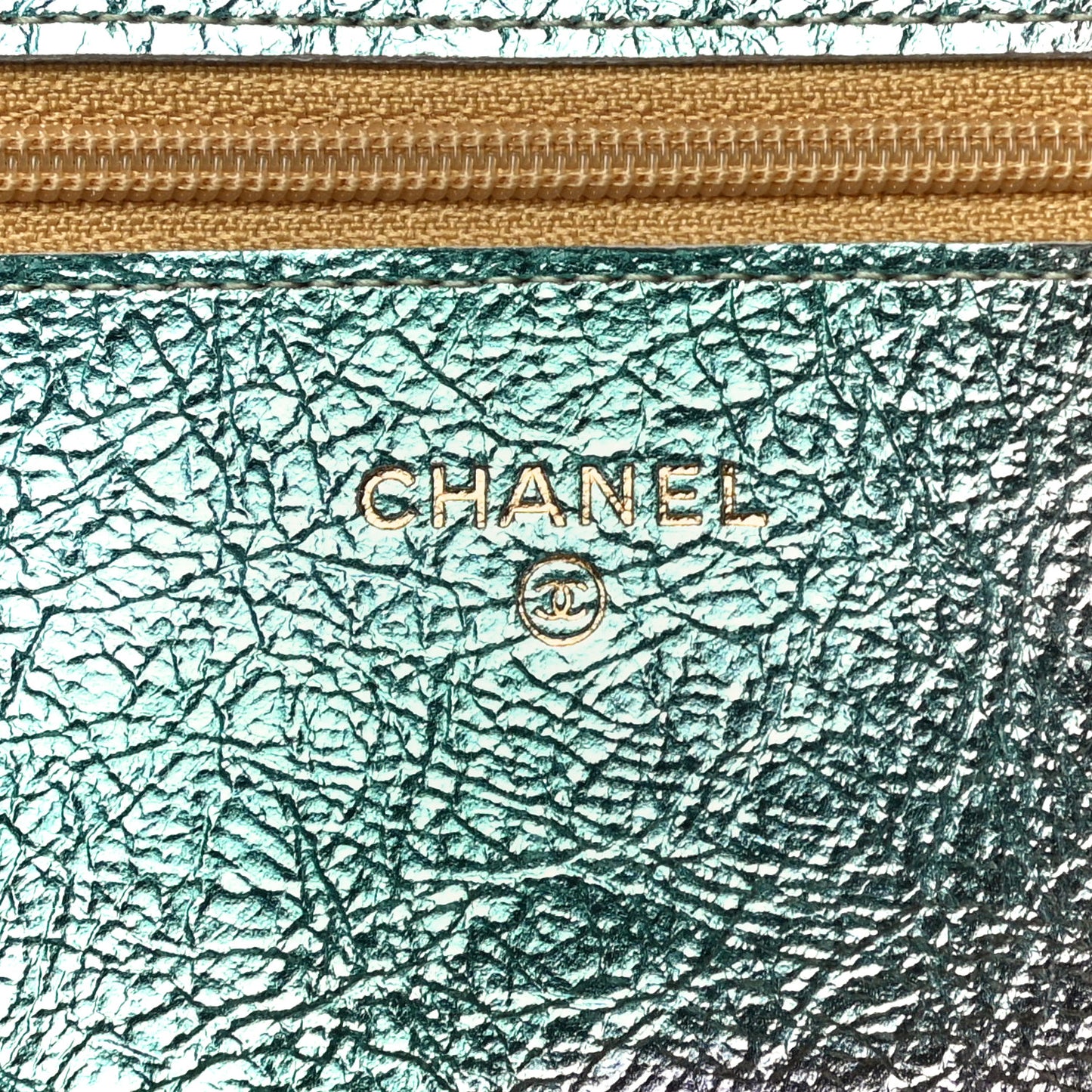 Metallic Goatskin Quilted 2.55 Reissue Wallet on Chain WOC Multicolor