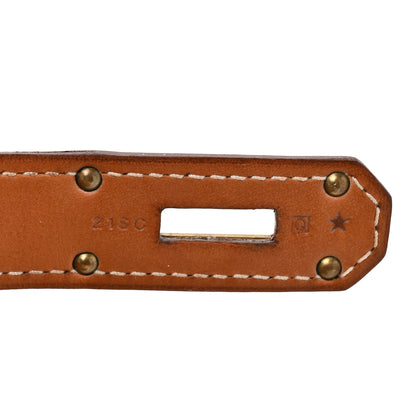 Hermes Toile Natural Barenia Flag HAC Birkin 40  Fauve Paprika 7 of 17