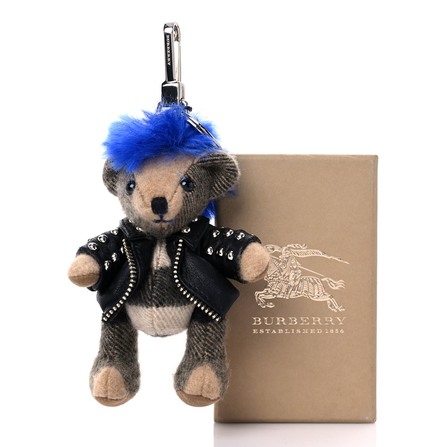 Cashmere Thomas Punk Teddy Bear Keychain Charm Camel