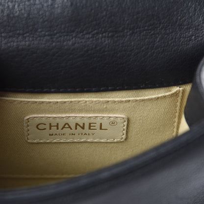 Chanel Goatskin Quilted Small Rita Top Handle Flap Black 8 of 10