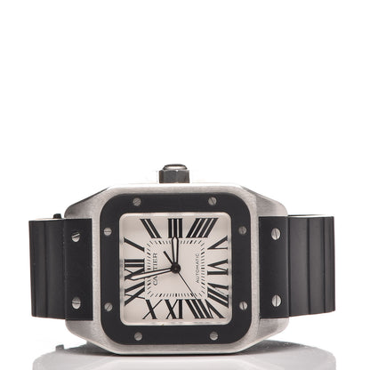 Cartier Stainless Steel Rubber 38mm Santos 100 Automatic Watch 3 of 7