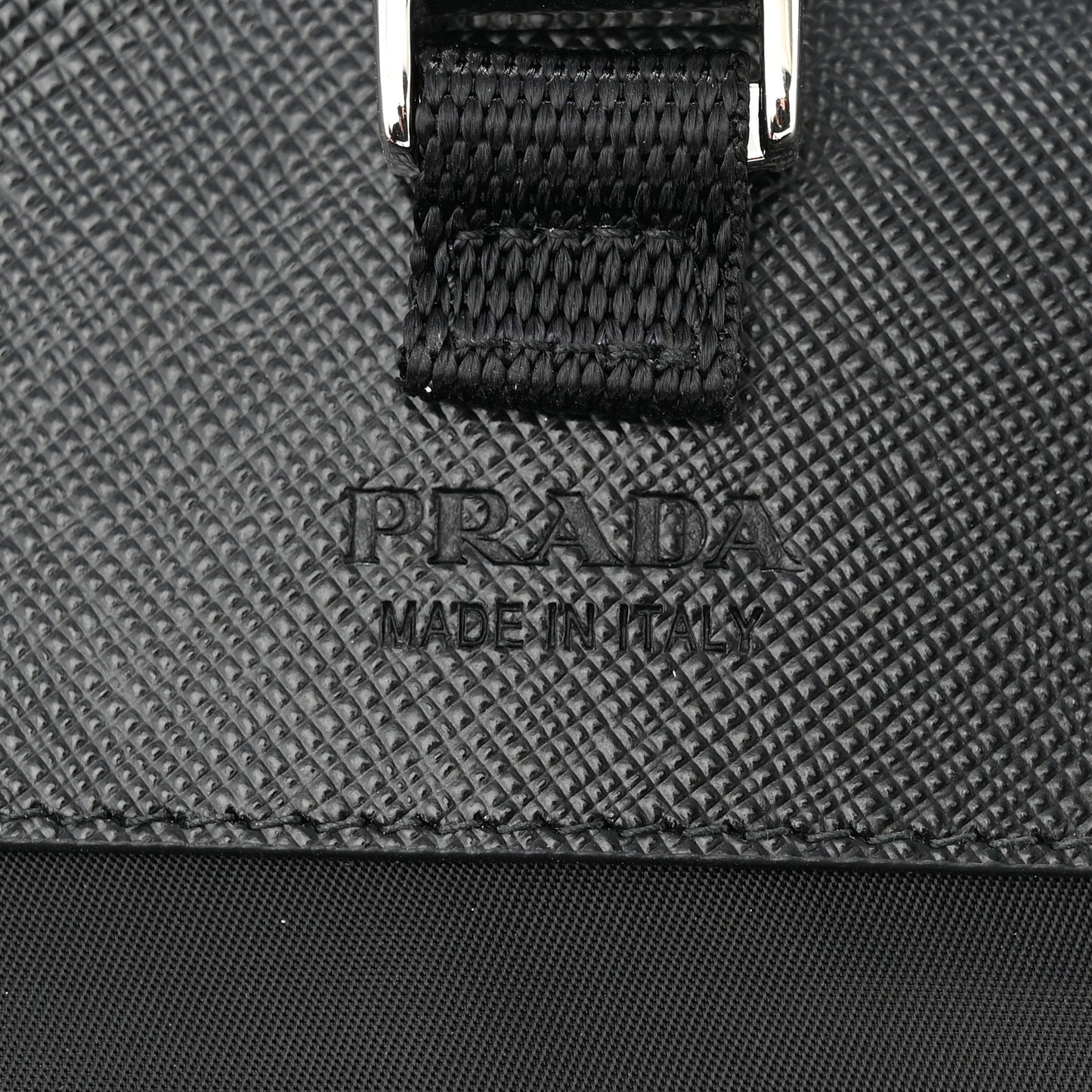 Re-Nylon Saffiano Smartphone Case Crossbody Black