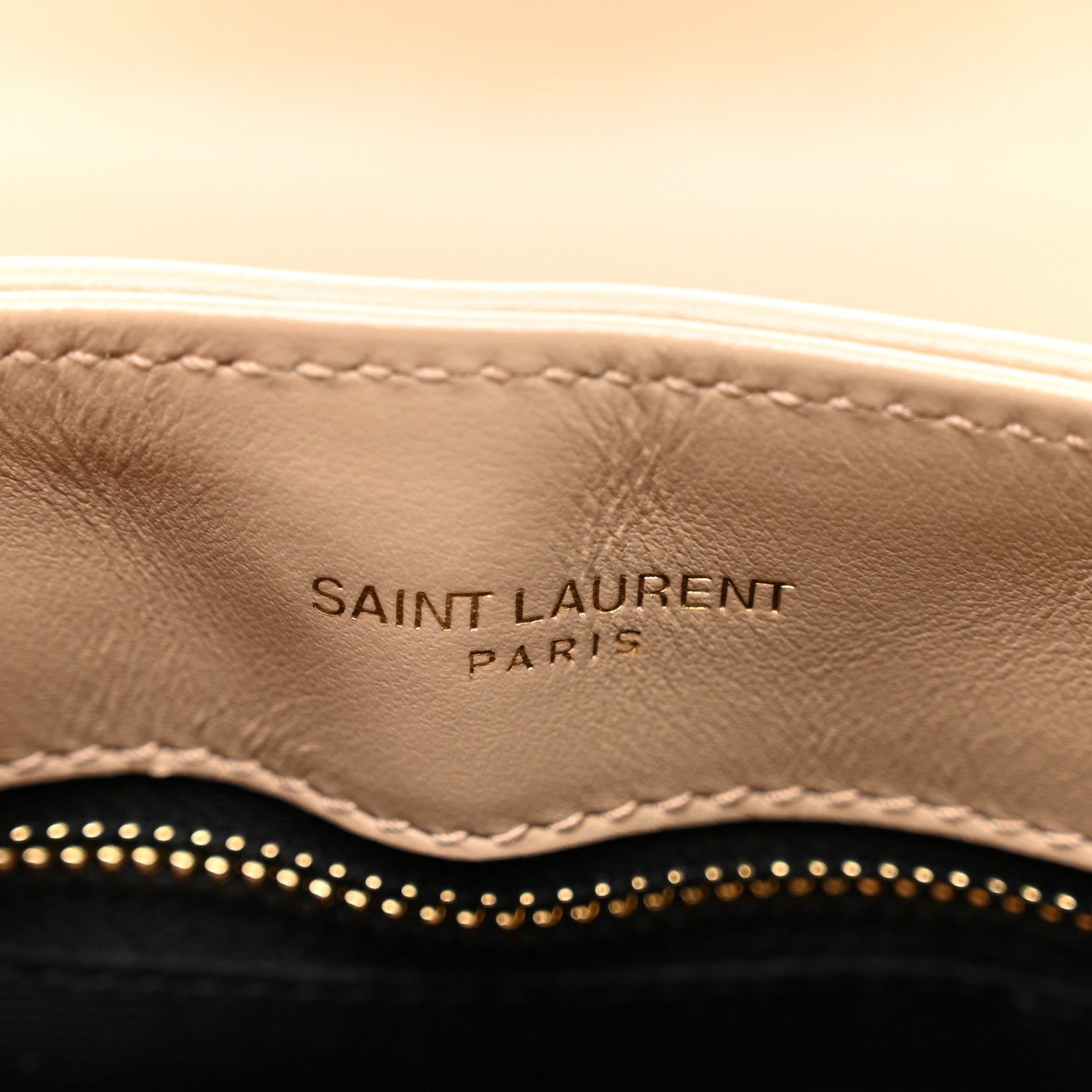 Saint Laurent Calfskin Y Quilted Monogram Toy Loulou Crossbody Bag Latte 8 of 10