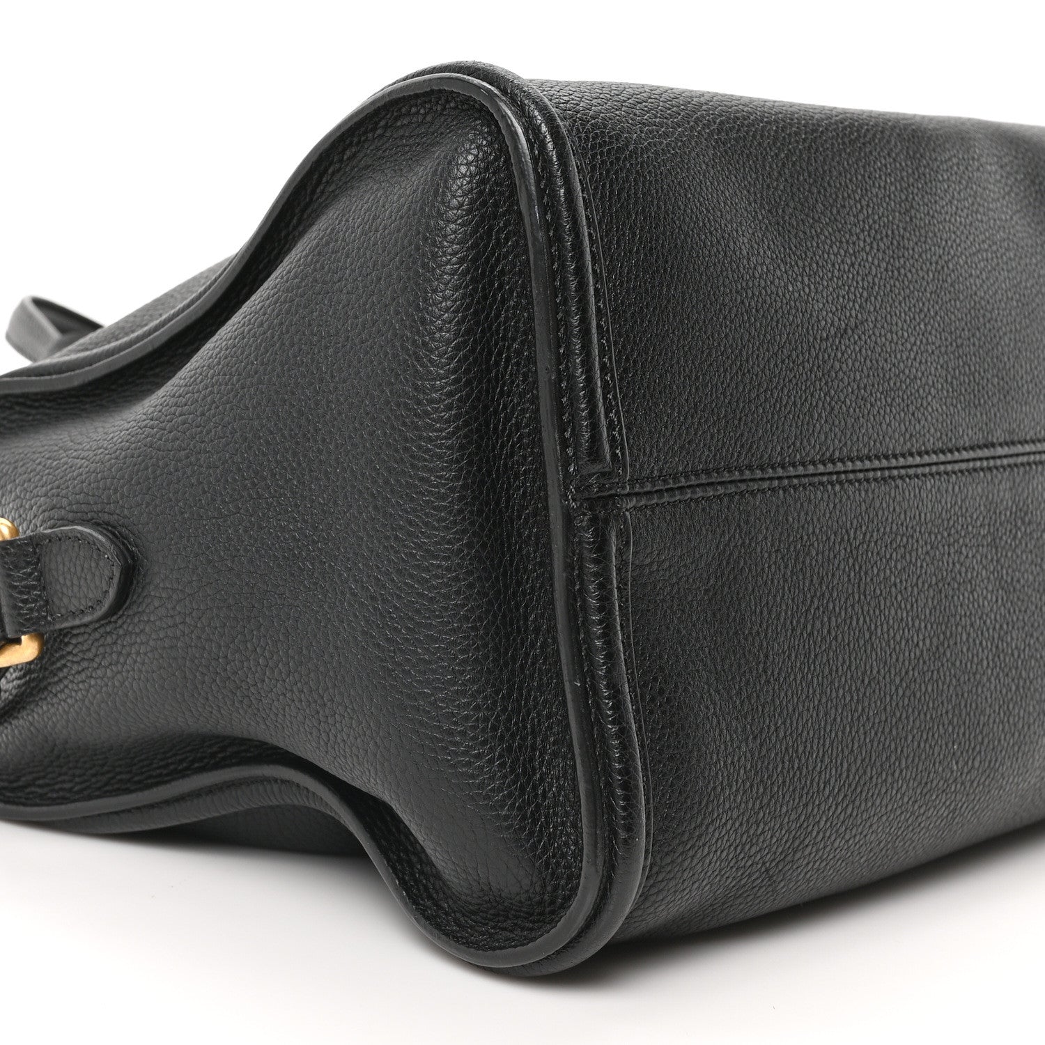 Alexander McQueen Pebbled Calfskin Small Skull Padlock Zip Around Tote Black 9 of 10