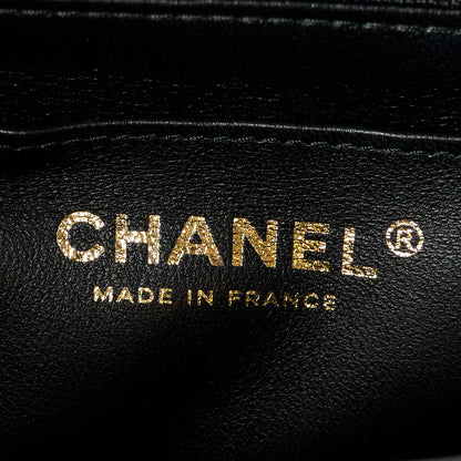 Chanel Lambskin Quilted Mini Top Handle Rectangular Flap Black 6 of 11