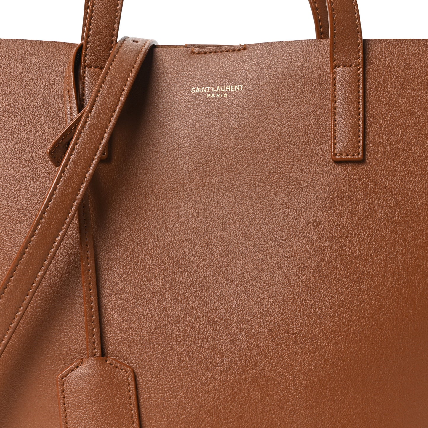 Calfskin Toy Shopping Tote Dark Tan