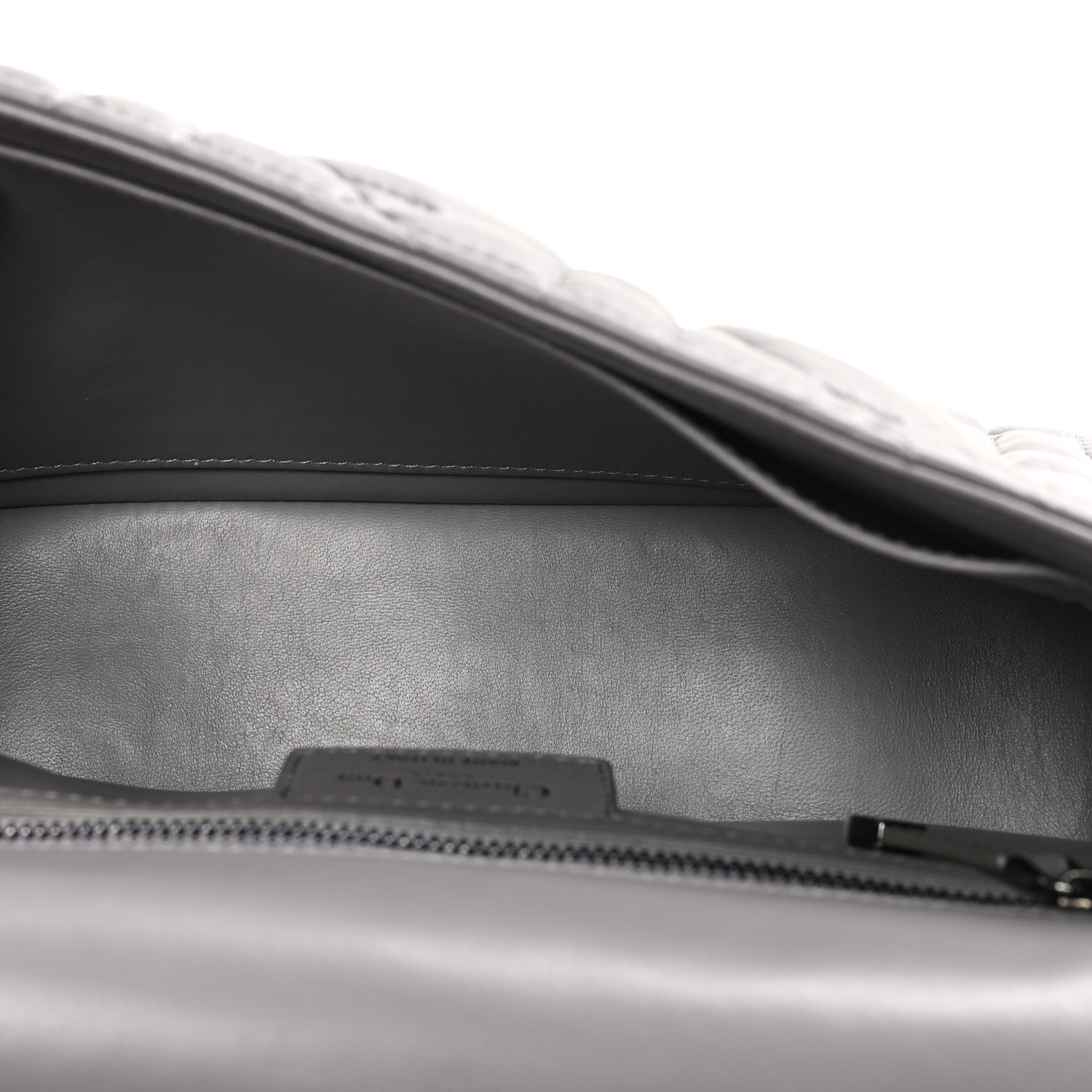 Christian Dior Calfskin Macrocannage Medium Caro Bag Iron Grey 5 of 11