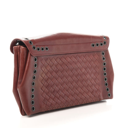 Bottega Veneta Nappa Intrecciato Grommet Flap Clutch Brique 3 of 11