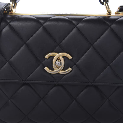 Chanel Lambskin Quilted Small Trendy CC Dual Handle Flap Bag Black 10 of 10
