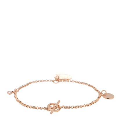 Hermes 18K Rose Gold Diamond PM Ex-Libris Bracelet ST 2 of 4