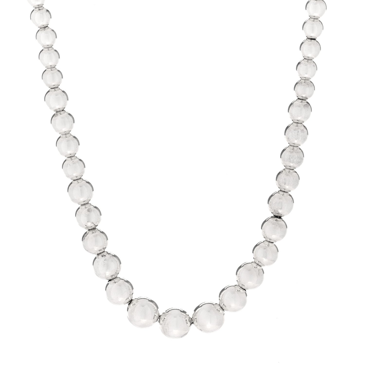 Tiffany Sterling Silver HardWear Graduated Ball Necklace 1 of 5