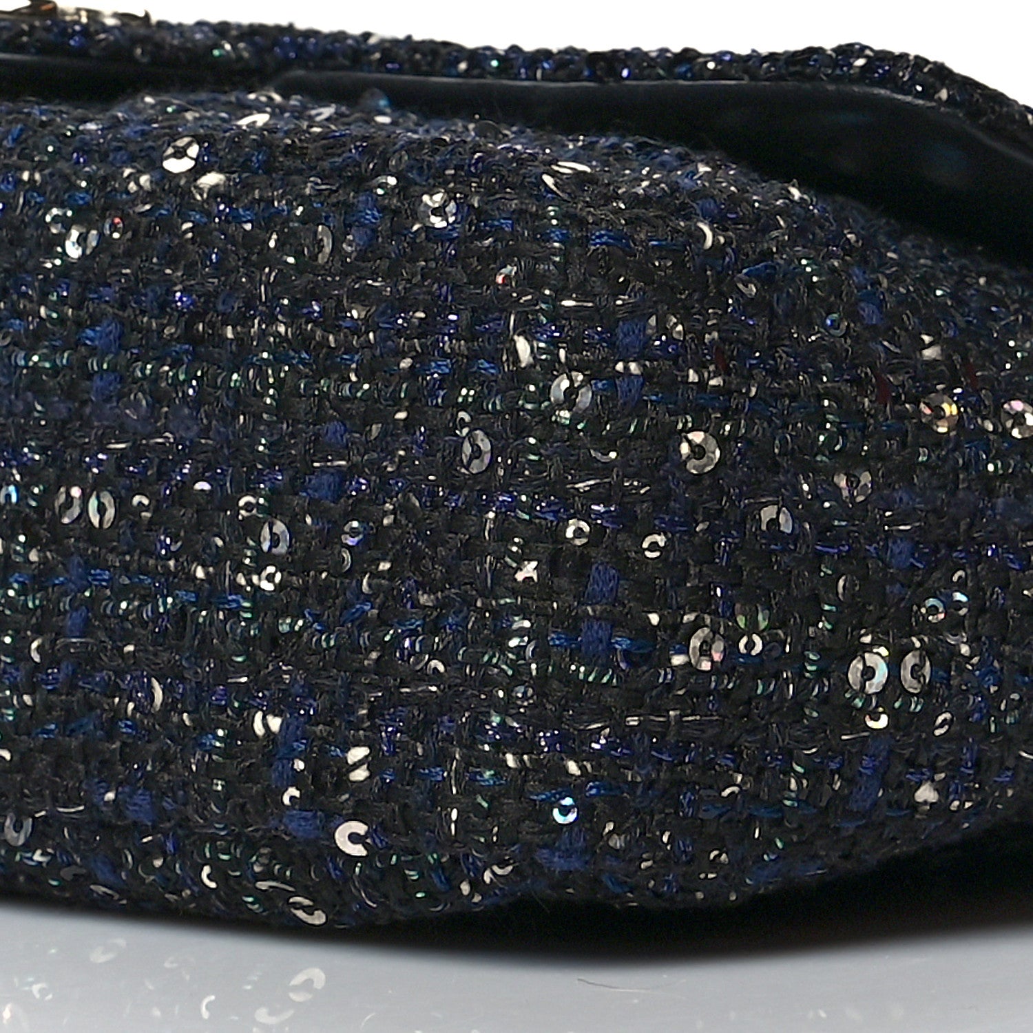 Chanel Tweed Medium Pearl Handle Flap Black Ecru 10 of 10