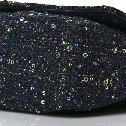 Chanel Tweed Medium Pearl Handle Flap Black Ecru 10 of 10