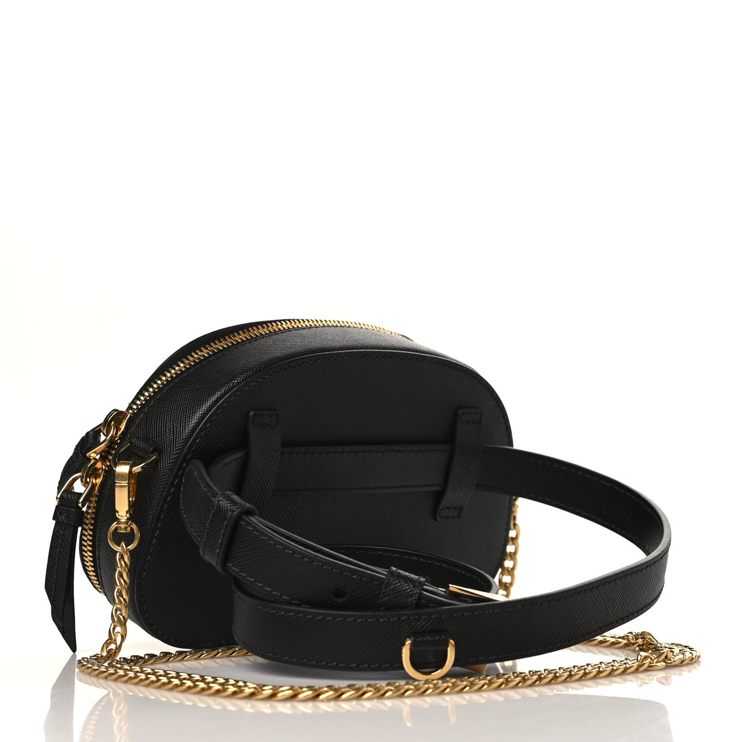 Saffiano Lux Odette Belt Bag Black