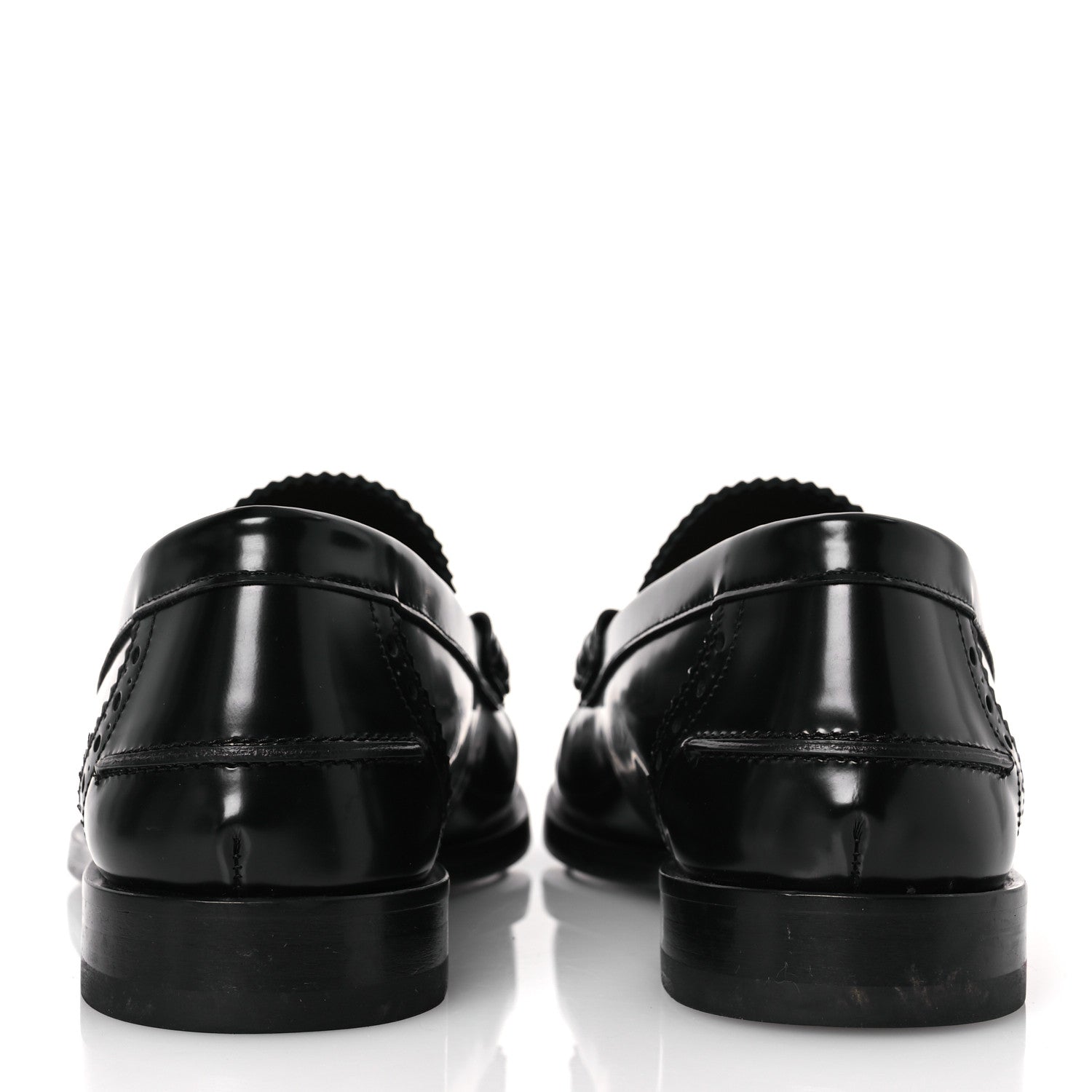 Fendi Vitello Mens O'Lock Loafers 8 Black 6 of 11