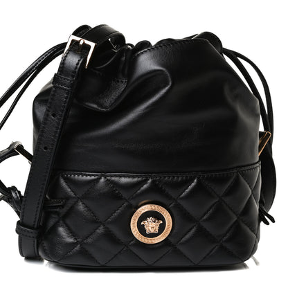 Versace Nappa Quilted Medusa Bucket Bag Black 9 of 15