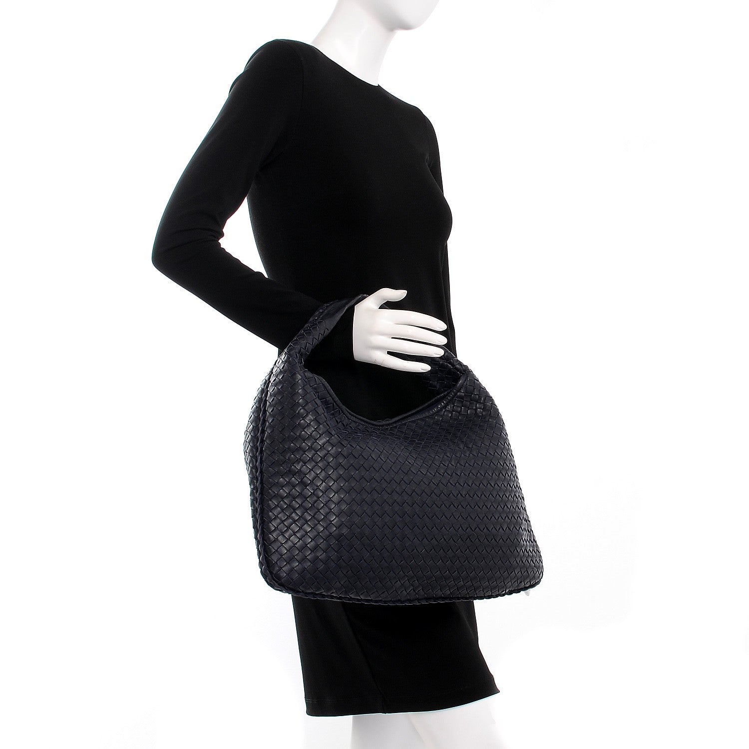Bottega Veneta Nappa Intrecciato Large Veneta Hobo Ink 2 of 8