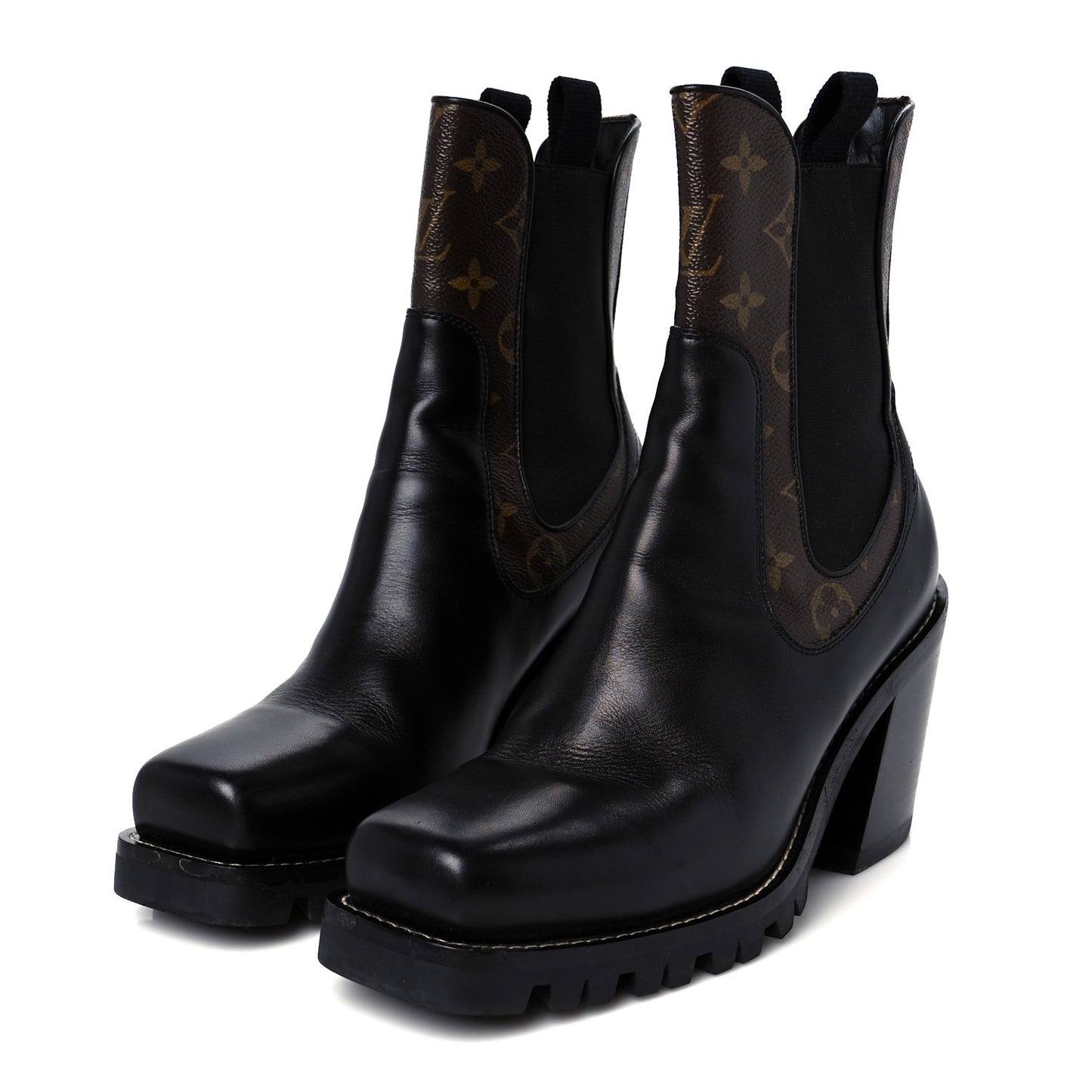 Patent Monogram Limitless Ankle Boots 41 Black