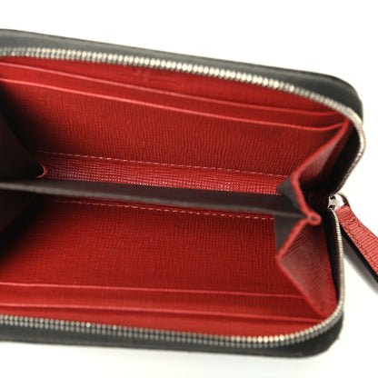Fendi Vitello Elite Monster Eyes Studded Mini Zip Around Wallet Carbone White Multicolor 4 of 4