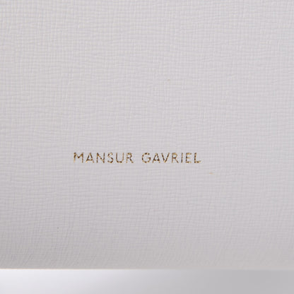 Mansur Gavriel Saffiano Mini Bucket Bag White Royal 9 of 10